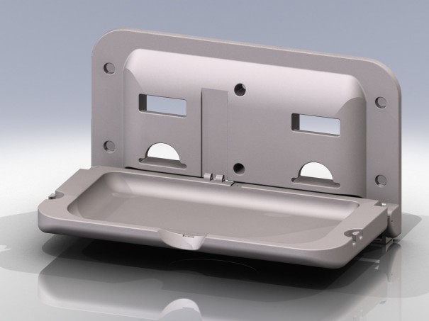 Solid Plastic Antimicrobial Baby Changing Station